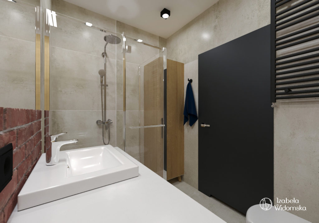 Loftowa kawalerka | Dopasowanie Dobre życie Inspirujące wnętrze | Projekt wnętrza architekt Izabela Widomska