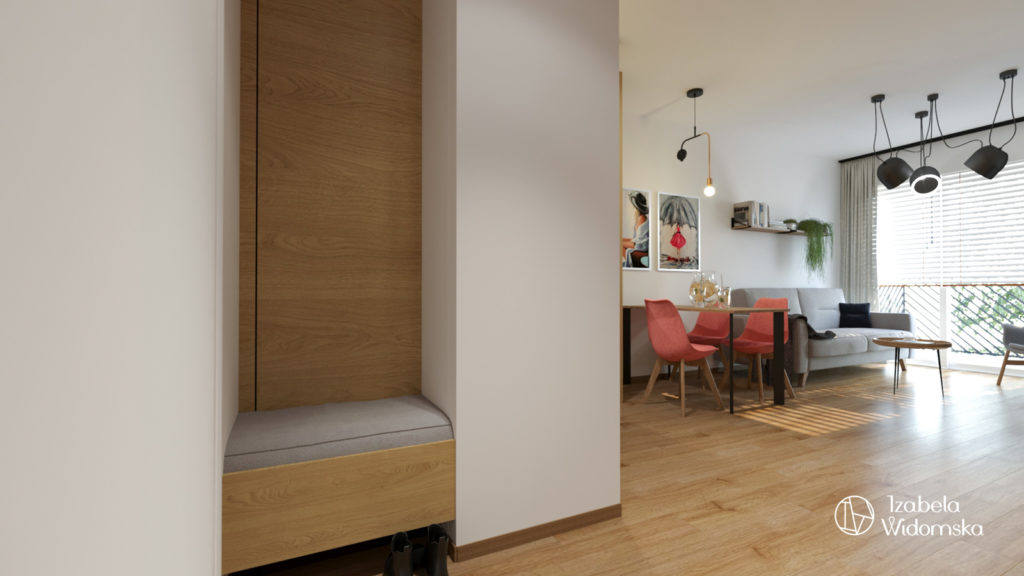 Loftowa kawalerka | Dopasowanie Dobre życie Inspirujące wnętrze | Projekt wnętrza architekt Izabela Widomska