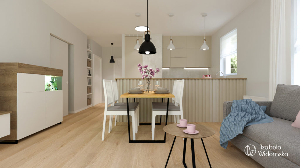 Lekki styl dla rodziny | Ciepło Bezpieczeństwo Dobre życie | Projekt wnętrza architekt Izabela Widomska