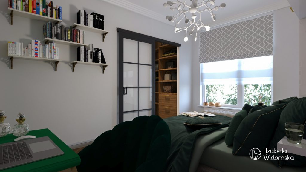 Glamour, art deco i zieleń | Piękno Harmonia Dopasowanie | Projekt wnętrza architekt Izabela Widomska