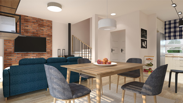 Wygodny segment w stylu skandynawskim