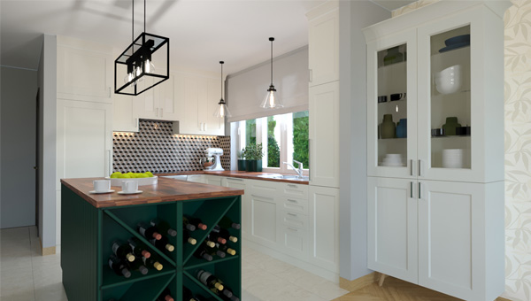 Dom z zieloną wyspą