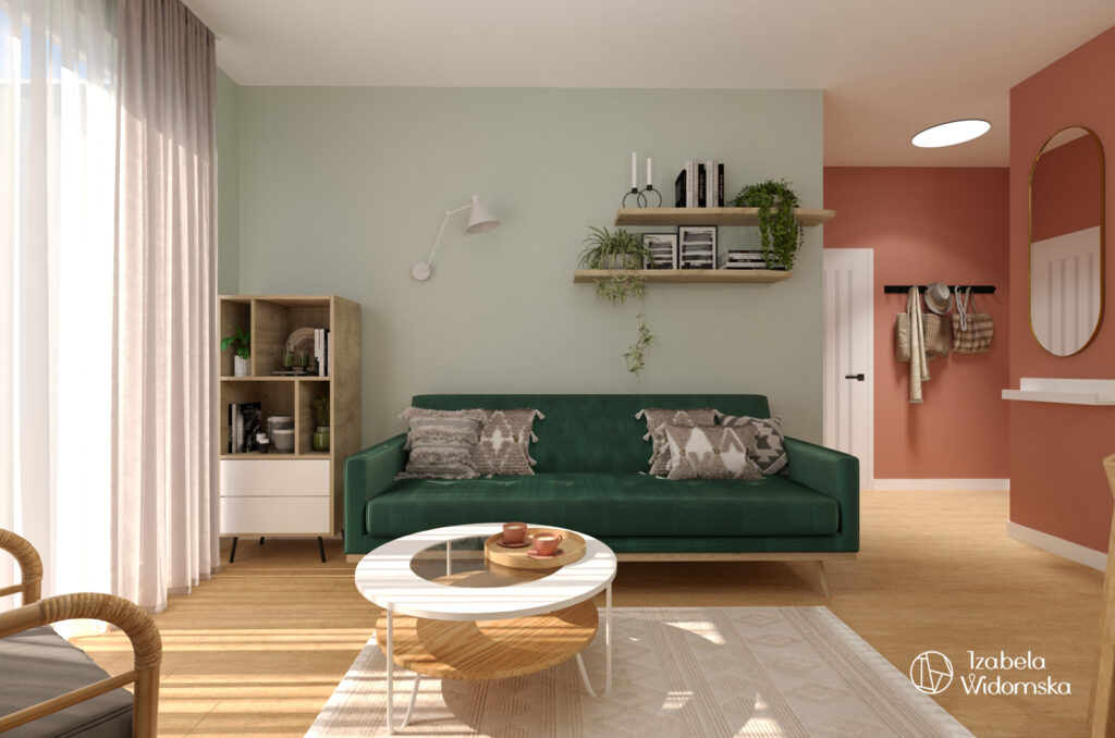 Kolorowo i boho | Ciepło Optymizm Wygoda | Projekt wnętrza architekt Izabela Widomska
