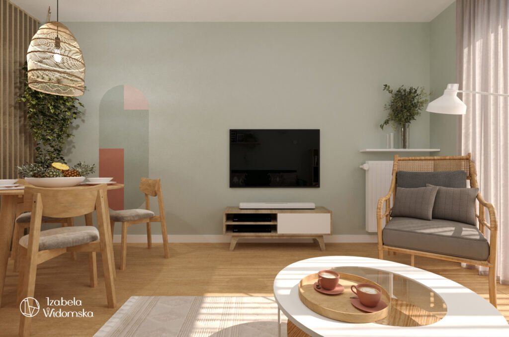Kolorowo i boho | Ciepło Optymizm Wygoda | Projekt wnętrza architekt Izabela Widomska