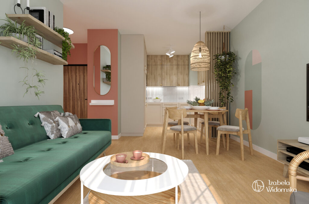 Kolorowo i boho | Ciepło Optymizm Wygoda | Projekt wnętrza architekt Izabela Widomska