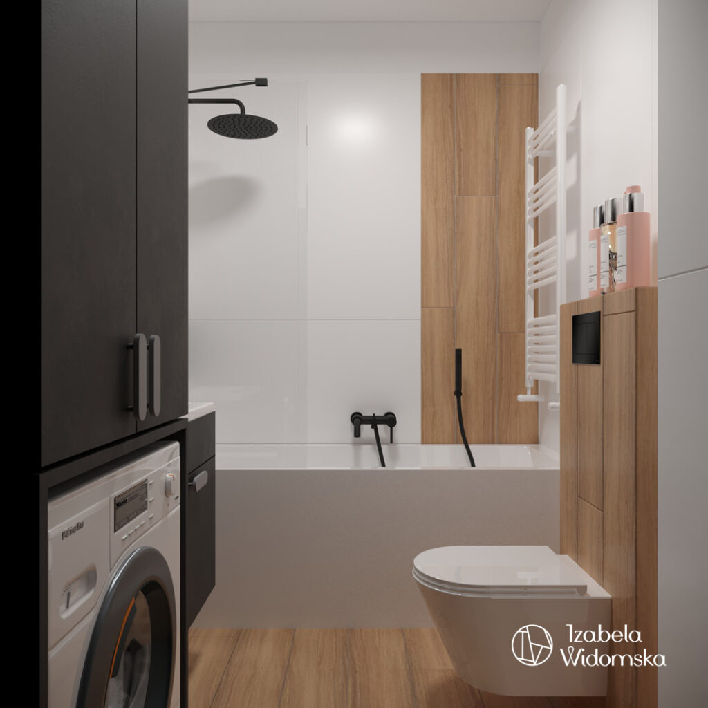 Mieszkanie dla dwojga z pieskiem | Harmonia Dobre życie Dopasowanie | Projekt wnętrza architekt Izabela Widomska