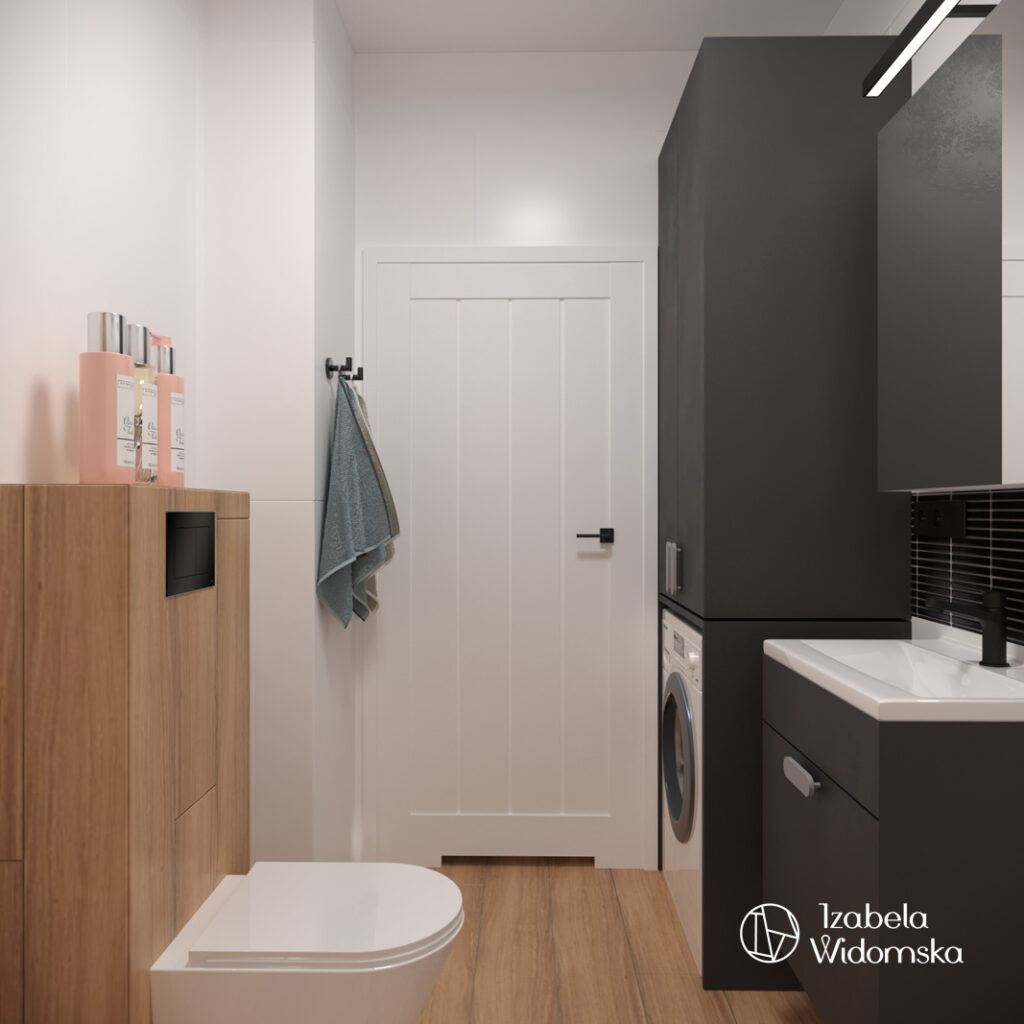 Mieszkanie dla dwojga z pieskiem | Harmonia Dobre życie Dopasowanie | Projekt wnętrza architekt Izabela Widomska