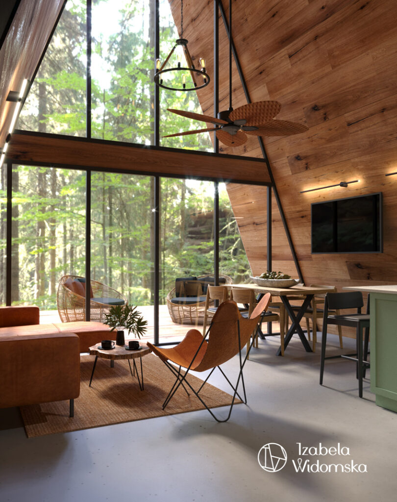 Domek letniskowy | Komfort Piękno Dopasowanie | Projekt wnętrza architekt Izabela Widomska