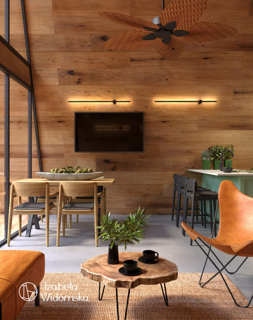 Domek letniskowy | Komfort Piękno Dopasowanie | Projekt wnętrza architekt Izabela Widomska