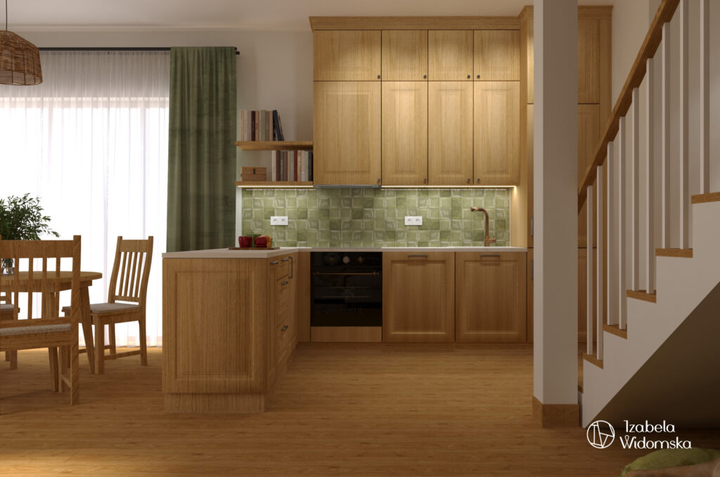 Segment w stylu modern country | Harmonia Ciepło Dobre życie | Projekt wnętrza architekt Izabela Widomska