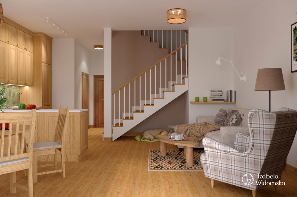 Segment w stylu modern country | Harmonia Ciepło Dobre życie | Projekt wnętrza architekt Izabela Widomska