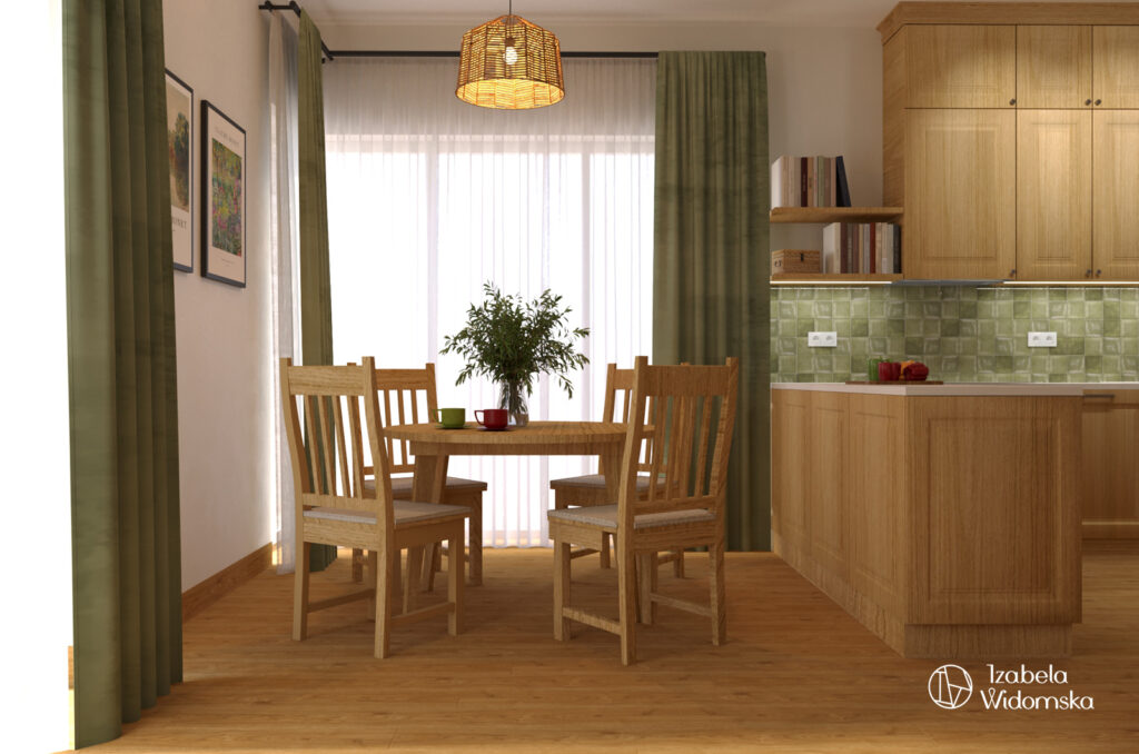 Segment w stylu modern country | Harmonia Ciepło Dobre życie | Projekt wnętrza architekt Izabela Widomska