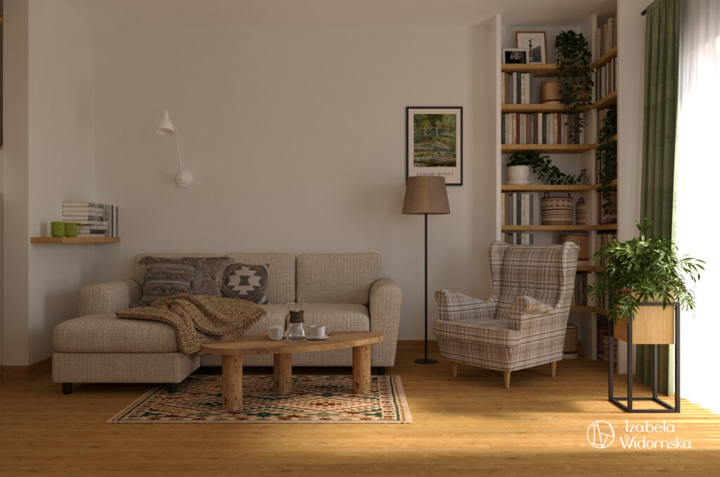 Segment w stylu modern country | Harmonia Ciepło Dobre życie | Projekt wnętrza architekt Izabela Widomska