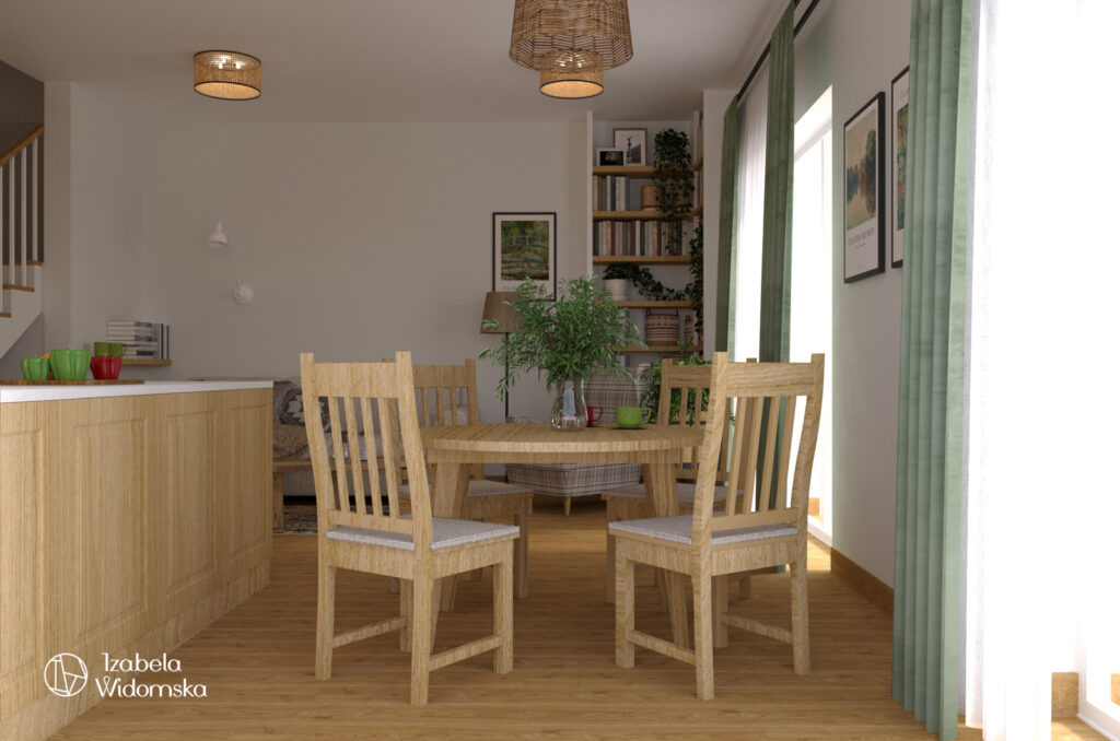 Segment w stylu modern country | Harmonia Ciepło Dobre życie | Projekt wnętrza architekt Izabela Widomska