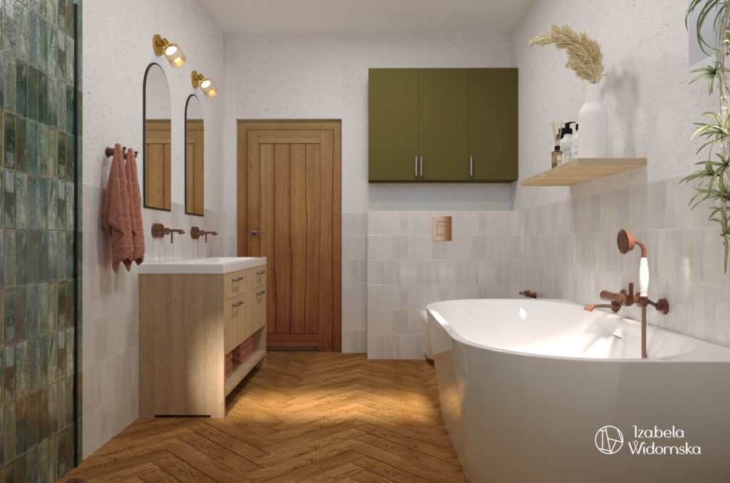 Segment w stylu modern country | Harmonia Ciepło Dobre życie | Projekt wnętrza architekt Izabela Widomska